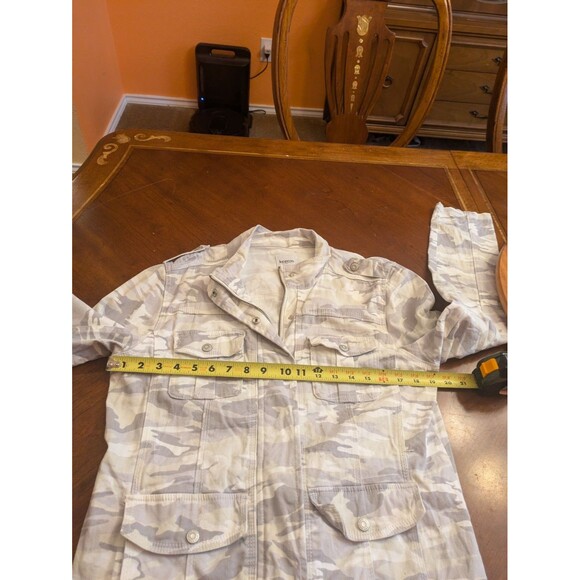 Kenzie Women's Camo Full Zip Utility Jacket  Front Pockets Gray Size Large - Picture 3 of 16